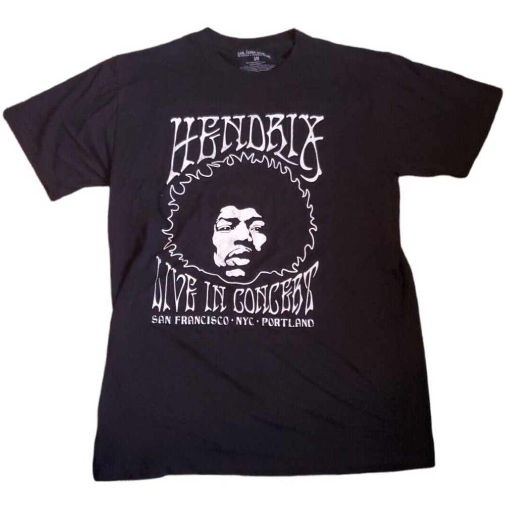 Jimmy Hendrix Live in Concert Graphic T Shirt Large